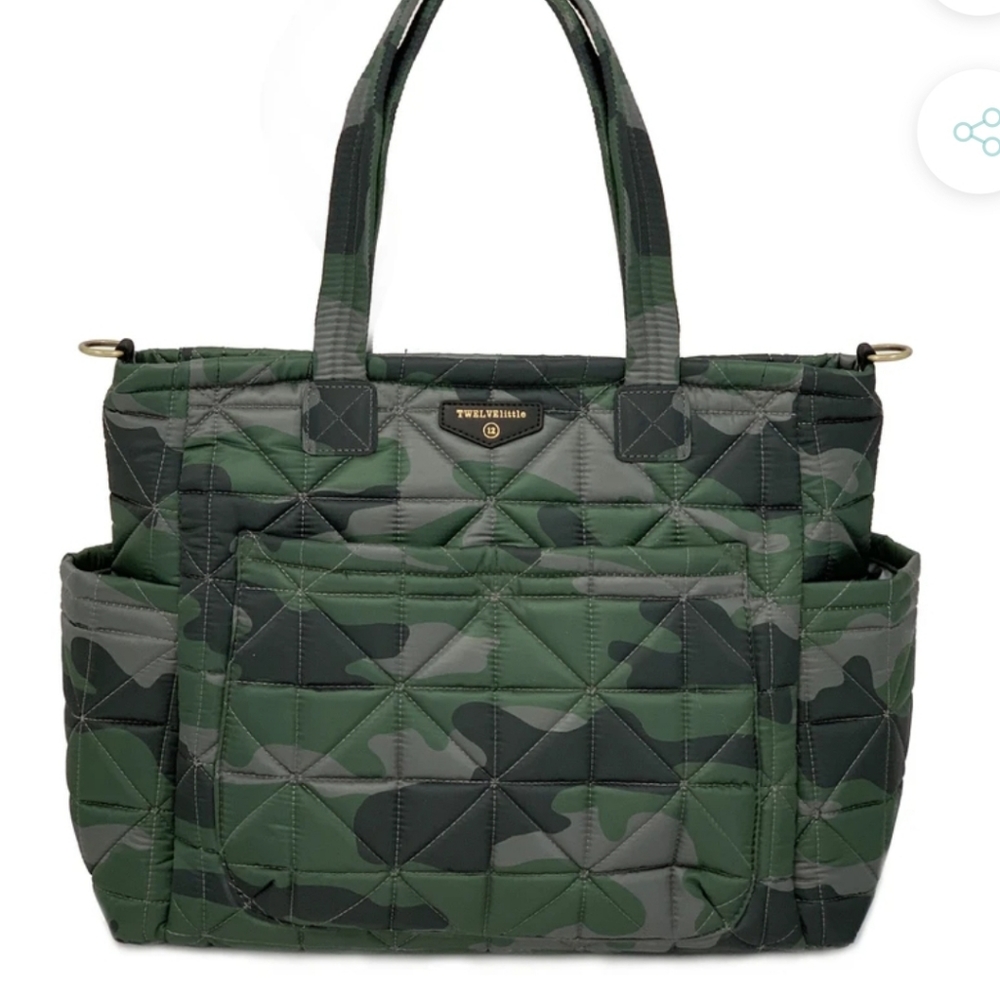 TWELVElittle camo diaper bag